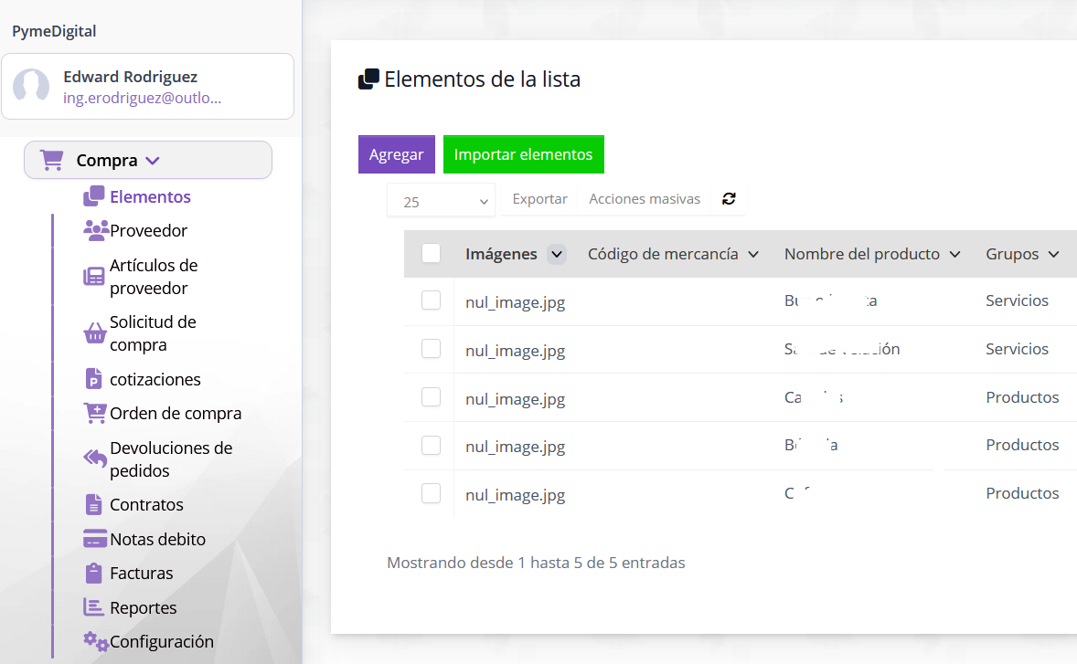 Compras y cuentas por pagar