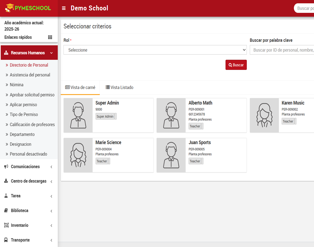 Módulo Recurso Humano
